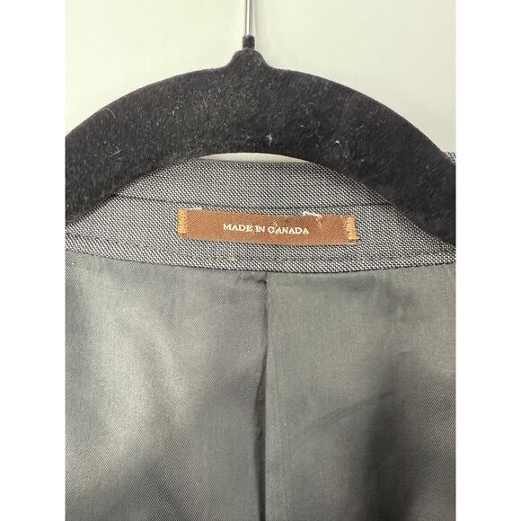 Peter Millar 100% Wool Sport Coat Gray Blazer Men 48T Made in Canada Two Button - Picture 3 of 12